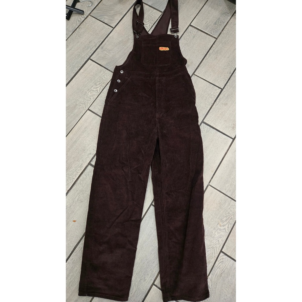 Empyre Brown Corduroy Overalls Womens Small Straight Leg Workwear Dungarees